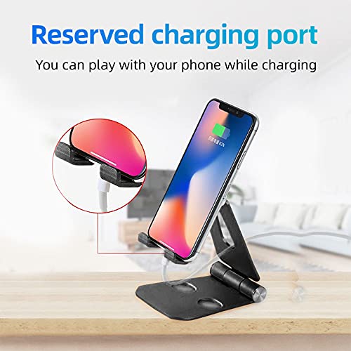 cocopar Monitor Stand Adjustable Desk Mobile Phone Holder Fully Foldable Aluminum Compatible for Smartphone Portable Monitor iPad iPhone 12 Pro Mini Nintendo Switch Tablets - Image 5