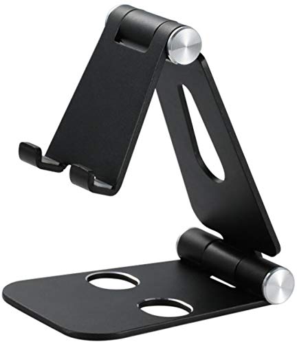 cocopar Monitor Stand Adjustable Desk Mobile Phone Holder Fully Foldable Aluminum Compatible for Smartphone Portable Monitor iPad iPhone 12 Pro Mini Nintendo Switch Tablets - Image 1