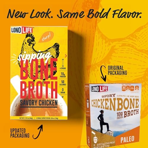 LonoLife Chicken Bone Broth Powder Mix  10g Protein  CollagenRich Keto  Paleo Friendly  Natural Ingredients  8oz Bulk Container 15 Servings - Image 5