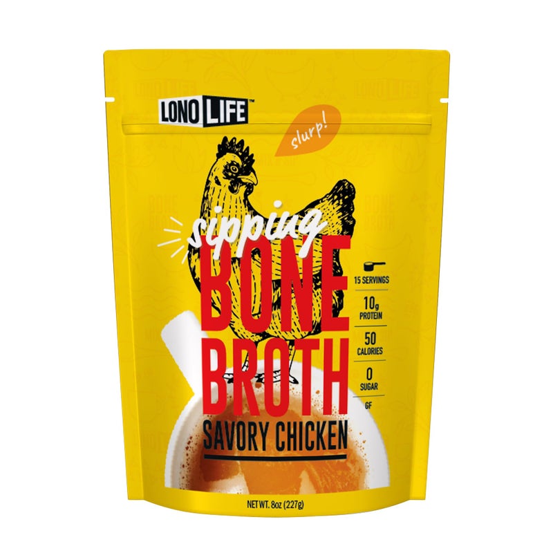 LonoLife Chicken Bone Broth Powder Mix  10g Protein  CollagenRich Keto  Paleo Friendly  Natural Ingredients  8oz Bulk Container 15 Servings - Image 3