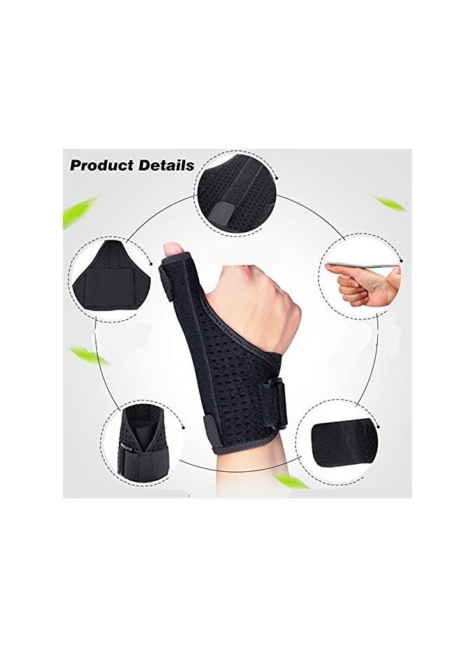Halamine Sport Thumb Wrist Support Sleeve, Breathable and Adjustable Thumb Wrist Gloves, Gloves for Pain Relief Arthritis Tendonitis Sprained,Upgraded version, Black,  - Image 4