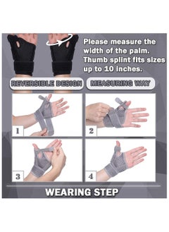 Halamine Sport Thumb Wrist Support Sleeve, Breathable and Adjustable Thumb Wrist Gloves, Gloves for Pain Relief Arthritis Tendonitis Sprained,Upgraded version, Black,  - Image 5
