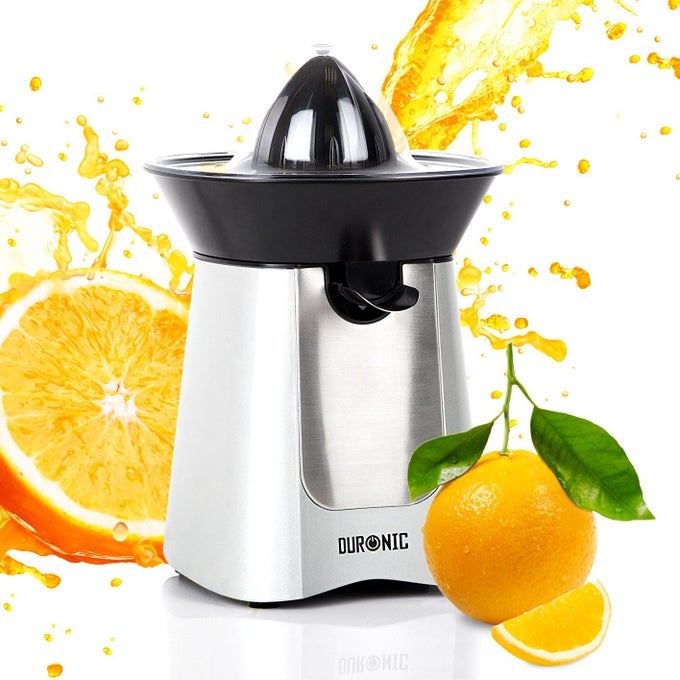 ELECTRIC CITRUS JUICER JE6SR FRUIT JUICE PRESS EXTRACTOR 100W MOTOR SILVER AND STAINLESSSTEEL 2 CONE ORANGES LEMONS SQUEEZER MACHINE