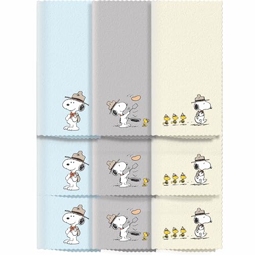 Purgenic Microfiber Cloth & Glasses Wipes (9 Pack) Lens & Glasses Cleaning Cloth - Eye Glass Clean Cloths - Eyeglass Cleaning Cloths - Camera Lenses & Gadget Delicate Screens - Snoopy - Image 1