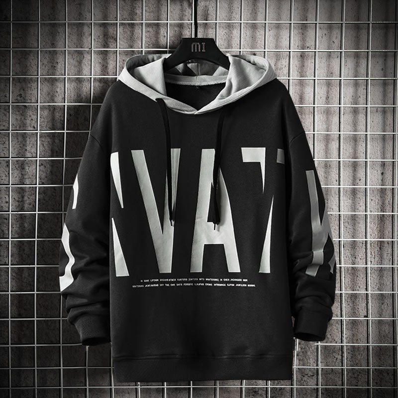 Ins Loose Hooded Long-sleeved Sweatshirt Mens 2025 Spring and Autumn New Korean Fashionable Clothes Mens Jacket White - Image 4