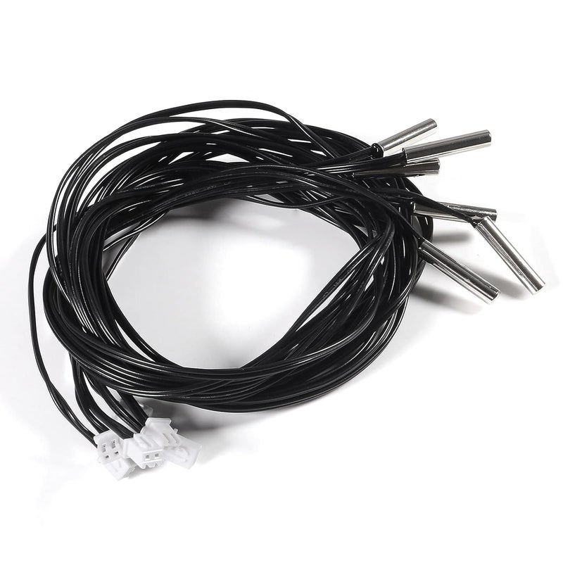 AEDIKO 10K Temperature Sensor Probe NTC 3950 Stainless Steel Temp Sensor Probe 1M Digital Temperature Transmitter Extension Cable 6-Pack - Image 5