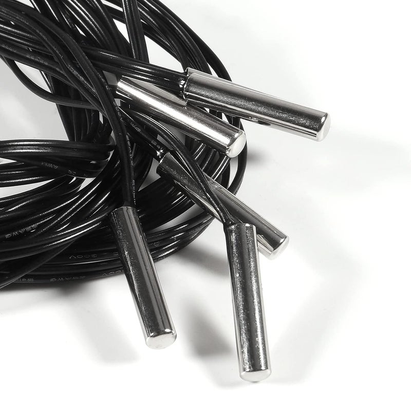 AEDIKO 10K Temperature Sensor Probe NTC 3950 Stainless Steel Temp Sensor Probe 1M Digital Temperature Transmitter Extension Cable 6-Pack - Image 3