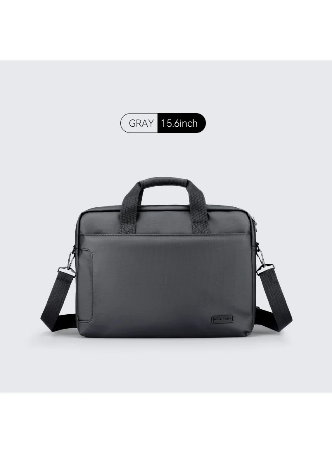 MARK RYDEN Mark Ryden MR-425D Grey 15.6 Inch Business Laptop Briefcase for Men Water Resistant Oxford Fabric 360 Protection Crossbody and Hand Carry Office Bag