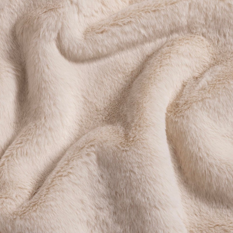 UGG Faux Fur Throw Blanket - Soft Luxury Throw for Couch, Cozy Bedroom Decor & Living Room Decor, Housewarming Gifts for Women, Beige Light Sand, 50"x70" (Marcella) - Image 4