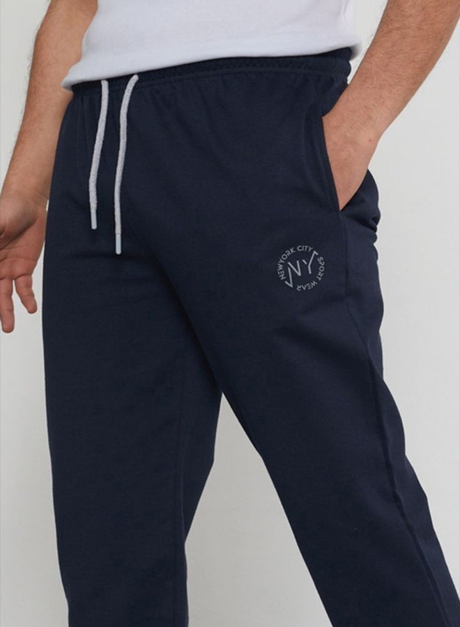 trendyol Navy Blue Regular New York Embroidered Sweatpants - Image 3