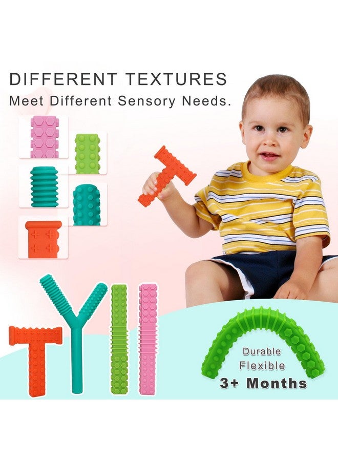 Jheppbay Sensory Chew Toys For Autistic Children, 4 Pack Silicone Chew Tube Teething Sticks Toys For Autism, Adhd, Spd, Chewies With Special Needs, Oral Motor Chewy Tool For Sensory Kids Chewer.  - Image 4