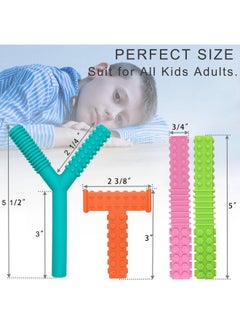 Jheppbay Sensory Chew Toys For Autistic Children, 4 Pack Silicone Chew Tube Teething Sticks Toys For Autism, Adhd, Spd, Chewies With Special Needs, Oral Motor Chewy Tool For Sensory Kids Chewer.  - Image 5