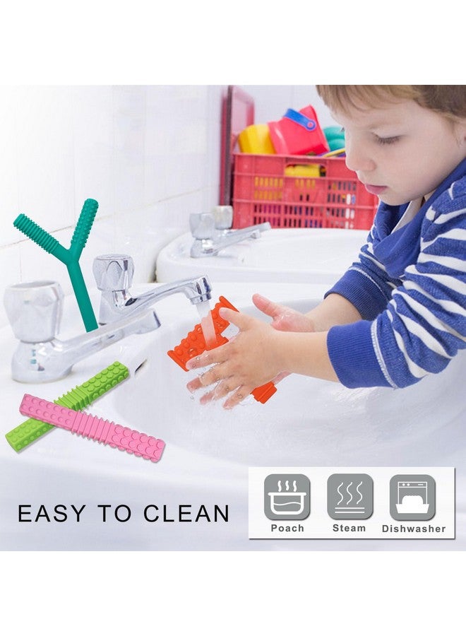 Jheppbay Sensory Chew Toys For Autistic Children, 4 Pack Silicone Chew Tube Teething Sticks Toys For Autism, Adhd, Spd, Chewies With Special Needs, Oral Motor Chewy Tool For Sensory Kids Chewer.  - Image 3