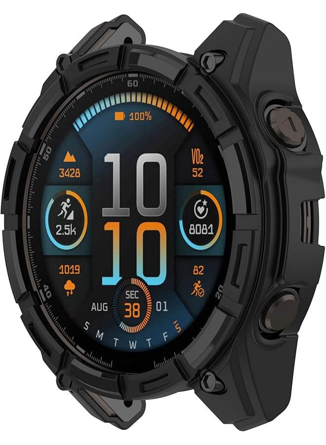 إيروريكس جراب واقي من مادة TPU متوافق مع Garmin Fenix 8 47Mm جراب واقي للساعة من مادة TPU متوافق مع Garmin Fenix 8 47Mm أسود - Image 2
