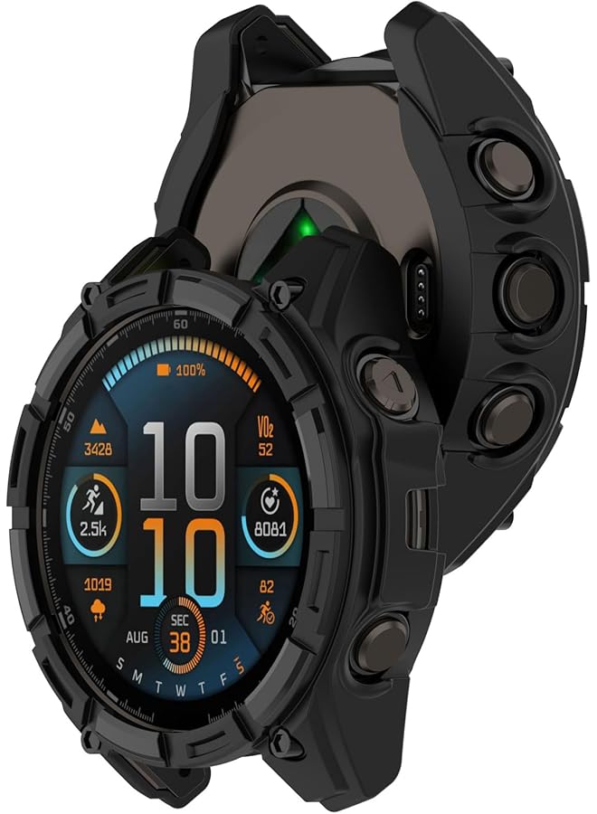 إيروريكس جراب واقي من مادة TPU متوافق مع Garmin Fenix 8 47Mm جراب واقي للساعة من مادة TPU متوافق مع Garmin Fenix 8 47Mm أسود - Image 3