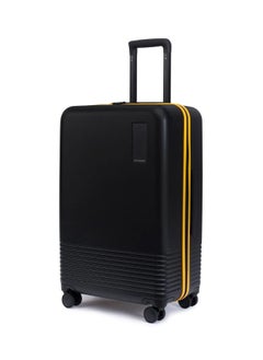 Mokobara MOKOBARA Iconic Range The Check-in Luggage Medium Size German Makrolon Poly-Carbonate Hard Sided 8 Hinomoto Wheels Suitcase Trolley - Hinomoto Wheels, Black-Crypto Sunray (Limited Edition)  - Image 1