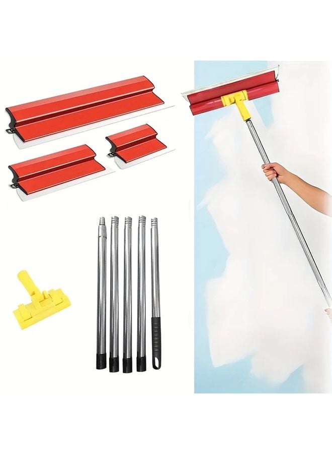 Plastic Scraper Set 4 Multi Purpose Tools With Flexible Rigid Blades For Drywall Paint Removal Leveling Kit Without Clamp - Image 2