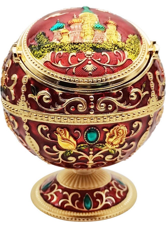 Windproof Vintage Ashtray Red/Gold