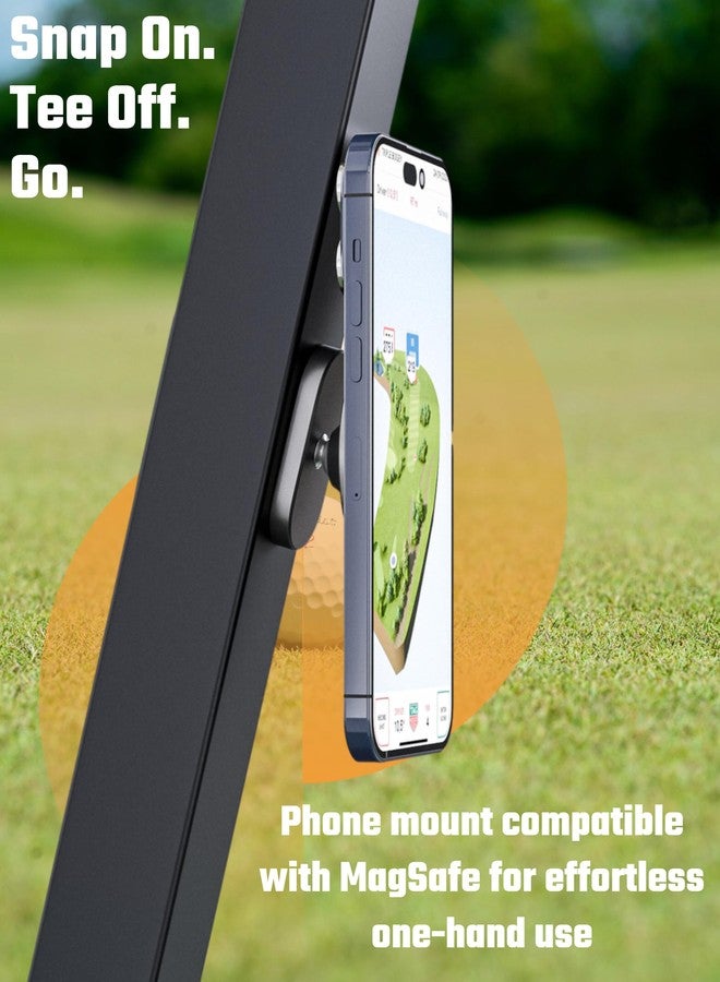 BLAUBECK حامل هاتف مغناطيسي من سبائك الألومنيوم لعربات الجولف متوافق مع iPhone MagSafe و Android مع Club Car و Icon و Yamaha و EZGO ملحقات عربات الجولف - Image 3