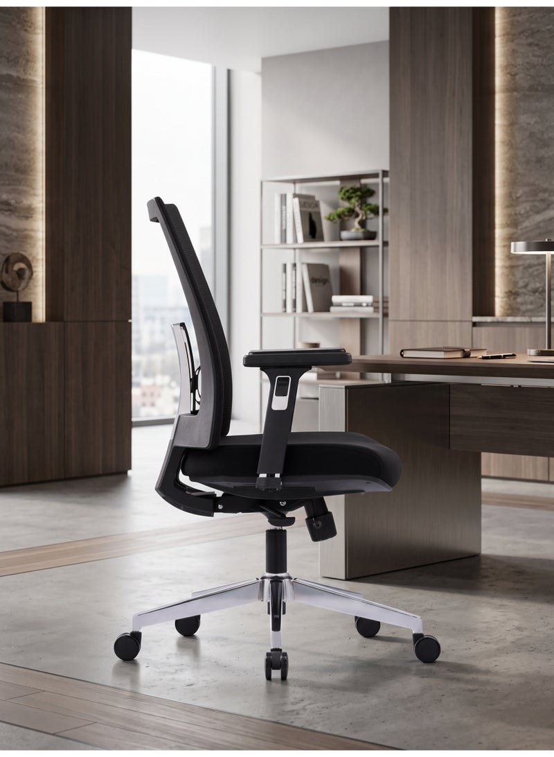 Mesh Ergonomic Office Chair with Adjustable Lumbar Support - Ergonomic Desk Chair for Home & Office - Image 3