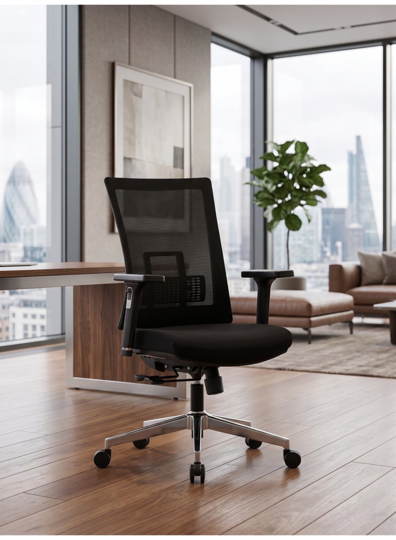 Mesh Ergonomic Office Chair with Adjustable Lumbar Support - Ergonomic Desk Chair for Home & Office - Image 2