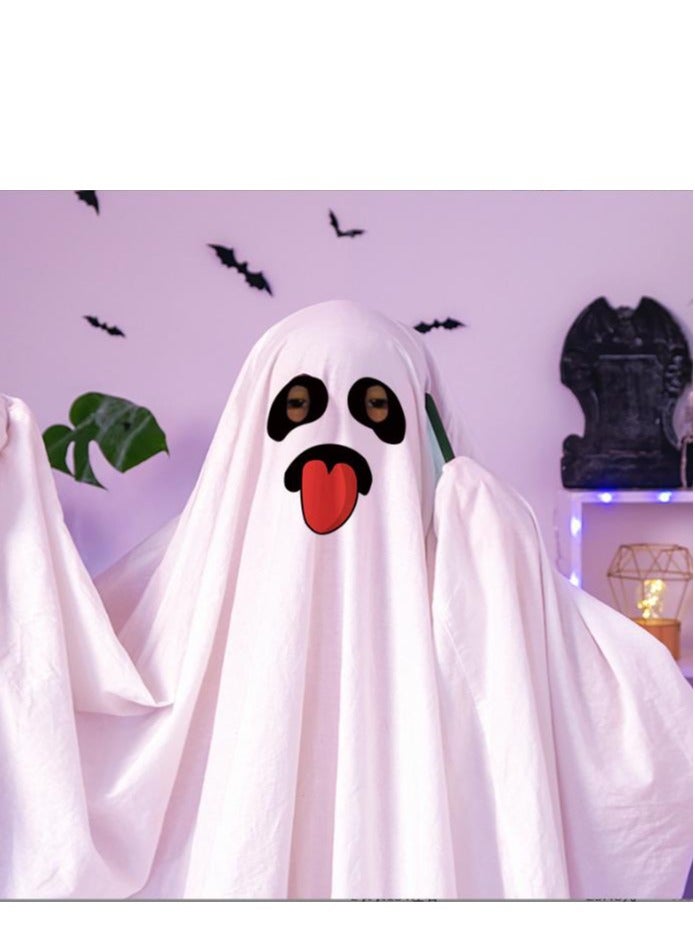 Golden Kids Ghost White Hooded Cape Fancy Dress Costume(S) - Image 2