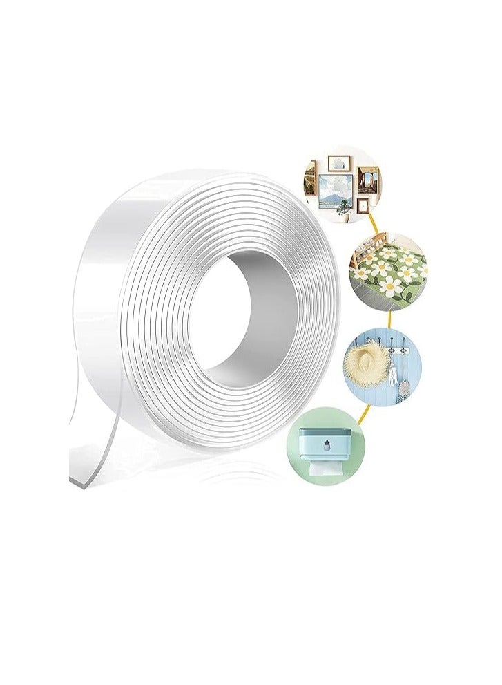 5-meter heavy-duty double-sided tape, multi-purpose adhesive tape that leaves no residue, removable and reusable adhesive strips, strong washable tape for walls, perfect for home, office, and crafts - Image 1