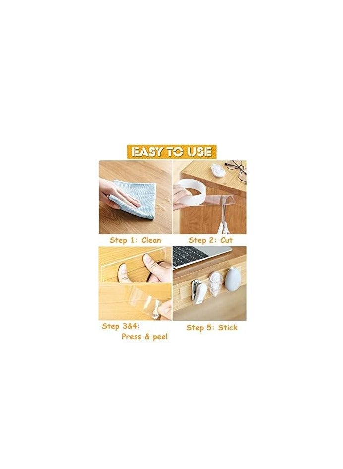 5-meter heavy-duty double-sided tape, multi-purpose adhesive tape that leaves no residue, removable and reusable adhesive strips, strong washable tape for walls, perfect for home, office, and crafts - Image 3