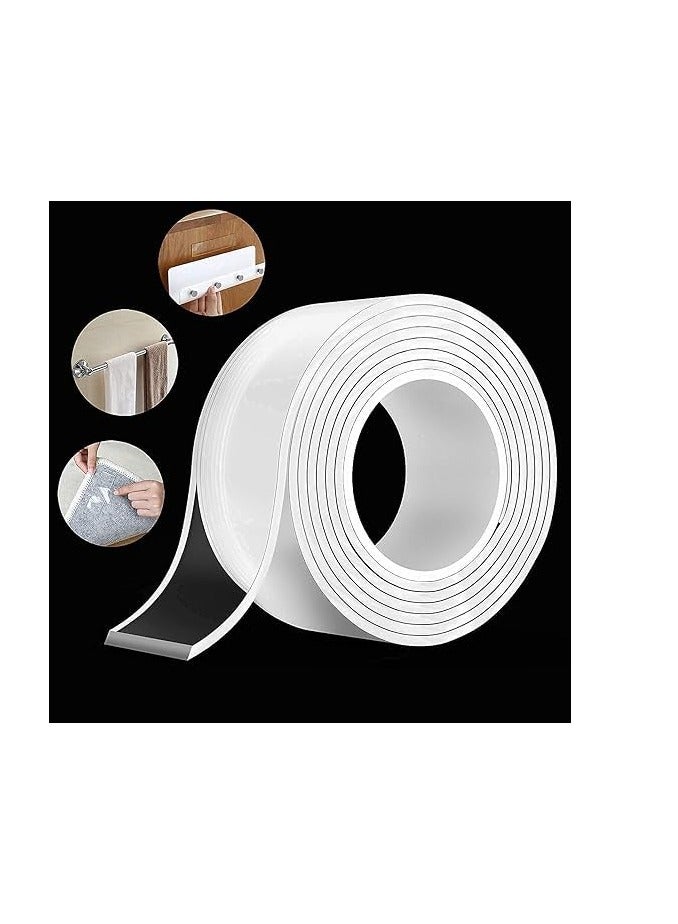 5-meter heavy-duty double-sided tape, multi-purpose adhesive tape that leaves no residue, removable and reusable adhesive strips, strong washable tape for walls, perfect for home, office, and crafts - Image 4