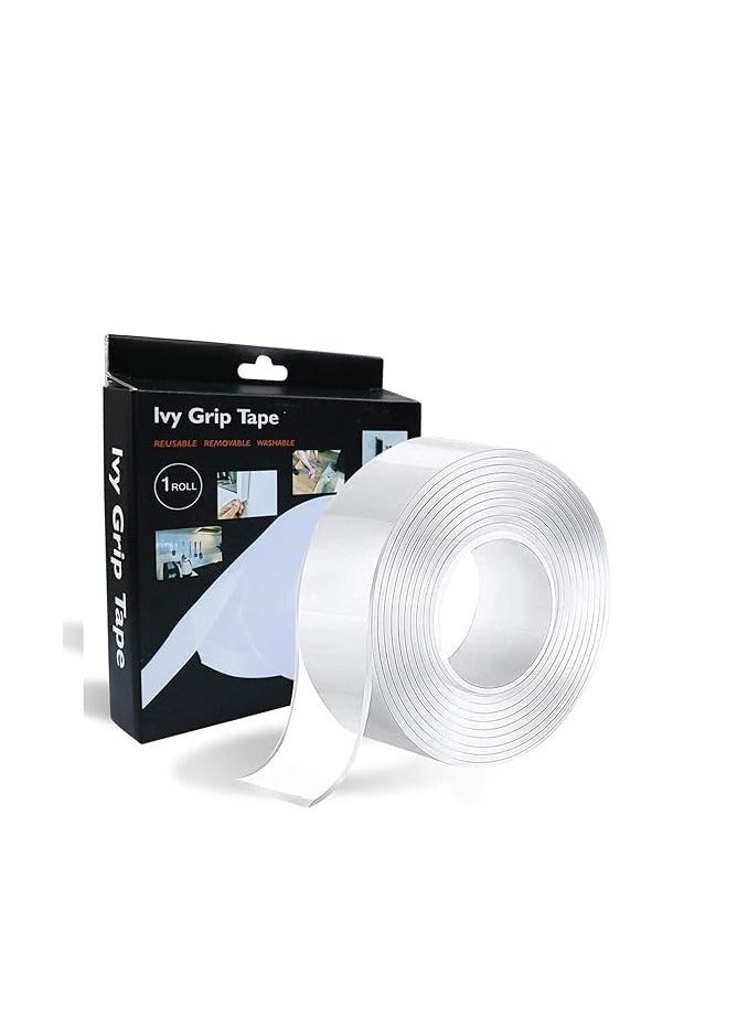 5-meter heavy-duty double-sided tape, multi-purpose adhesive tape that leaves no residue, removable and reusable adhesive strips, strong washable tape for walls, perfect for home, office, and crafts - Image 5