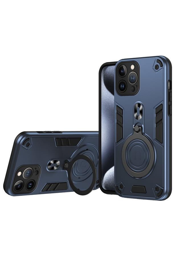 Zaboon Case For iPhone 13 Pro Max Metal Ring 360 Degree Rotating Holder PC Hybrid TPU Phone Case - Image 1