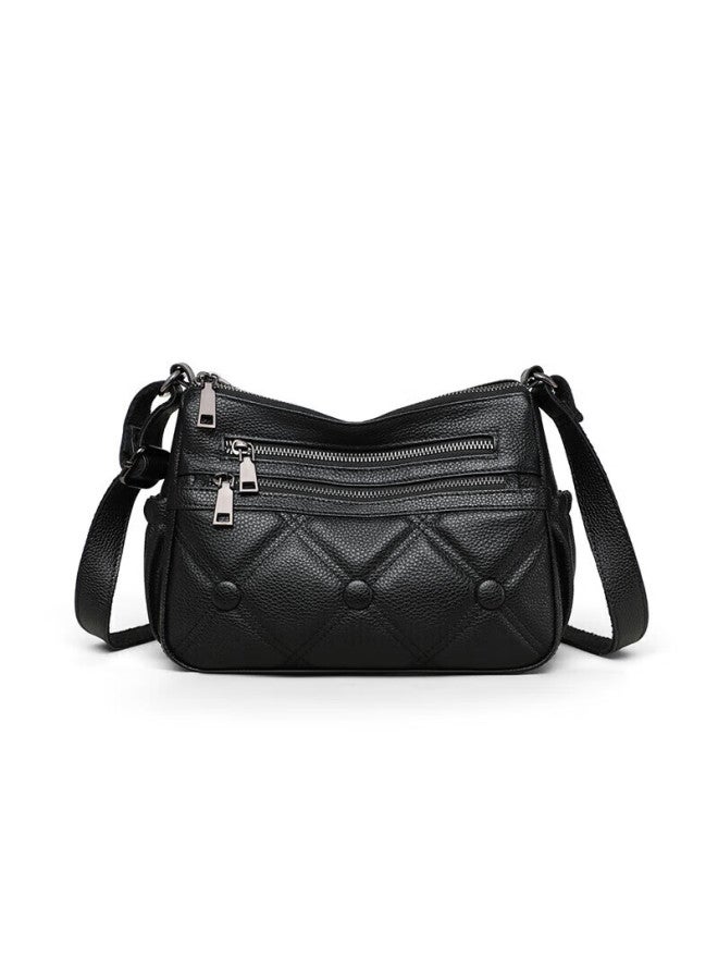 Yuyula Leather Handbag, Women's Crossbody Bag, Light Luxury Mom Bag, Middle-aged And Elderly Birthday Gift For Girlfriend - Image 3