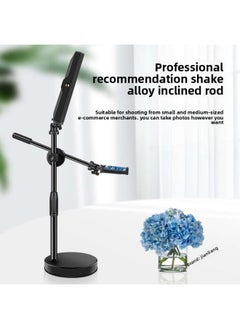General Fill Light Photography Live Broadcast Small Desktop Food Lighting Spotlight Taobao Live Studio Photography Soft Light Led Square-Light Source Color:Vertical Shooting 2.1m Bracket + Large Panel Light  - Image 4