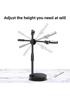 General Fill Light Photography Live Broadcast Small Desktop Food Lighting Spotlight Taobao Live Studio Photography Soft Light Led Square-Light Source Color:Vertical Shooting 2.1m Bracket + Large Panel Light  - Image 5