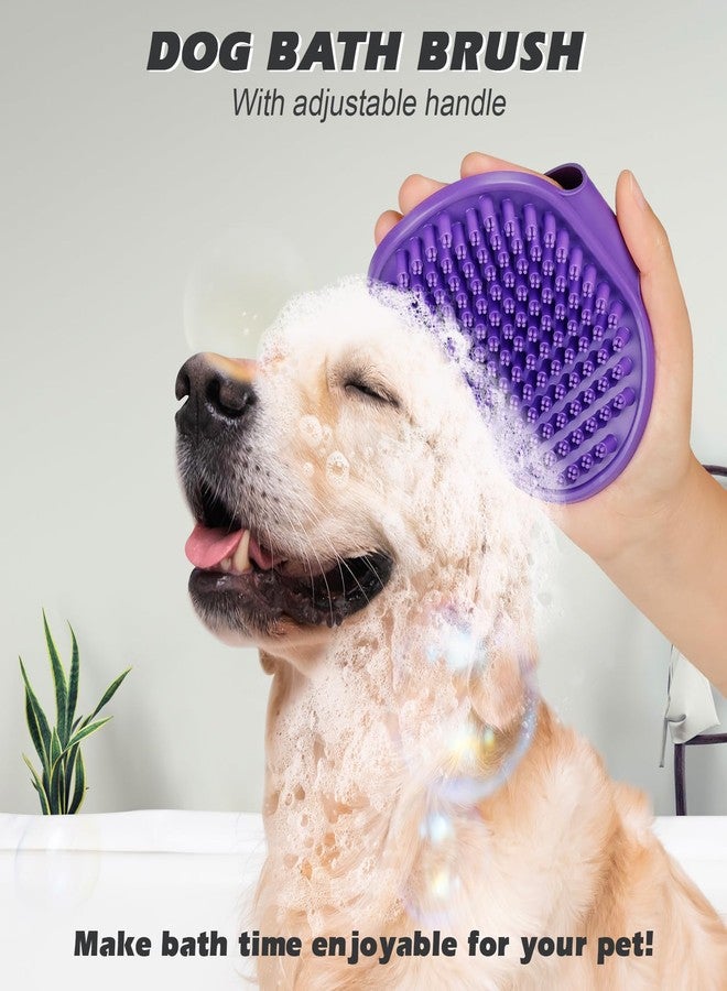 UGNEL 2PCS Pet Grooming Tools - Double-Sided Brush for Shedding and Bathing, Suitable for Short/Long Haired Dogs Cats and Horses, Deshedding Dog Brush, Mane & Tail Combs for Horses - Pet Supplies (Purple) - Image 5