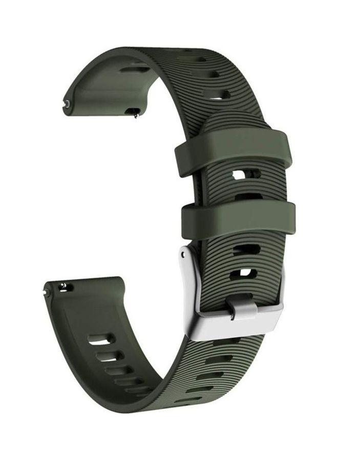 NIBEMINENT Silicone Replacement Band For Garmin Forerunner 245 Army Green - Image 3