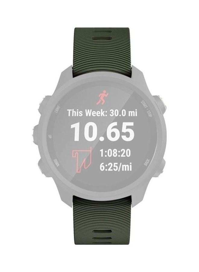 NIBEMINENT Silicone Replacement Band For Garmin Forerunner 245 Army Green - Image 4