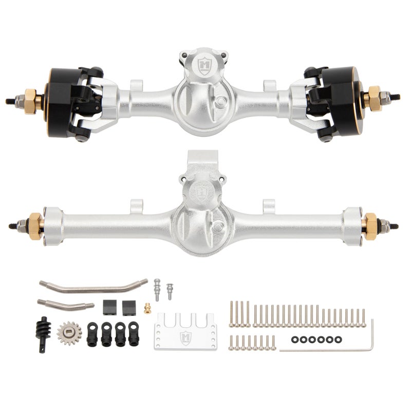 MEUS RACING 5mm ISO V2 SCX24 Axles with 3Section CVD for Axial 124 SCX24 RC Crawler Silver - Image 3