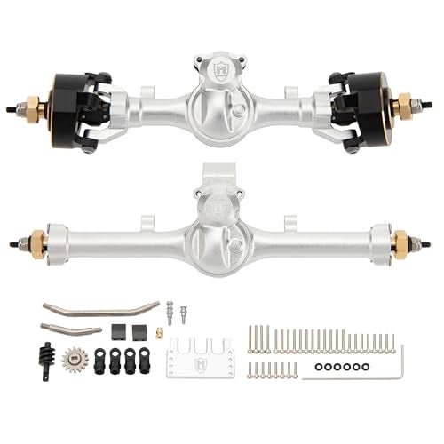 MEUS RACING 5mm ISO V2 SCX24 Axles with 3Section CVD for Axial 124 SCX24 RC Crawler Silver - Image 1