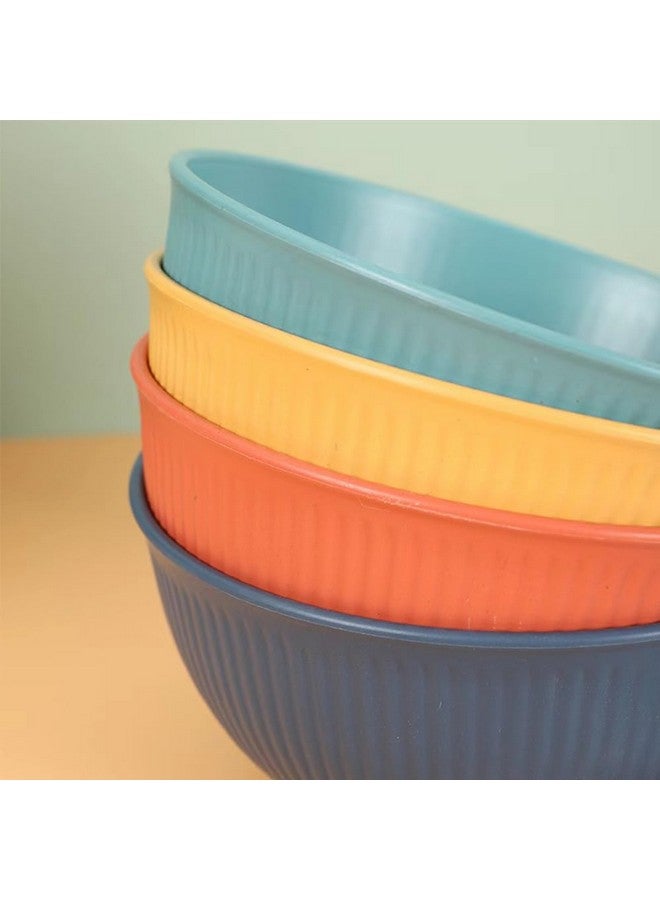 LRUUIDDE Unbreakable Cereal Bowls 24 oz -Reusable Wheat Straw Fiber Lightweight Bowls Set - Dishwasher & Microwave Safe - Perfect for Snacks,Cereal, Ice Cream,Soup, Rice Bowls 4 Pack - Image 3