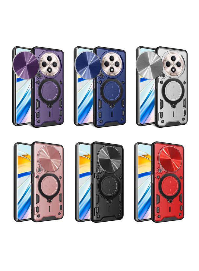 S-TOP Case For OPPO Reno12 F 5G Global CD Texture Sliding Camshield Magnetic Holder Phone Case - Image 2