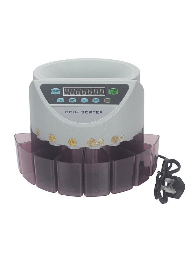 Generic - Electronic Coin Sorter Counter Counting Sorting Machine Countable Coins Malaysian Coins with Multi-Functional 7 Digit LED Display UK Plug - Image 1