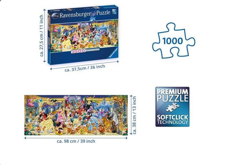 Ravensburger Disney Panoramic Jigsaw Puzzle (1000 Piece) - Image 2