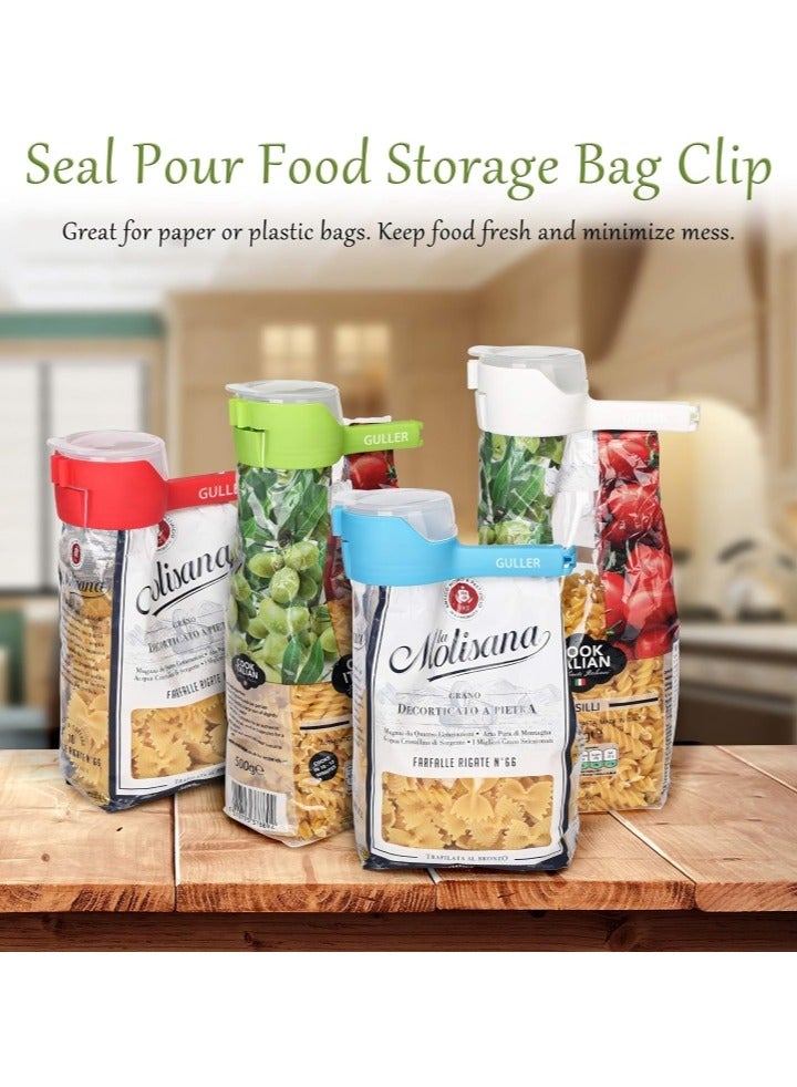 Close Clip Food Storage Bags, 5x1.7x2.2 inch - Black White - Image 4