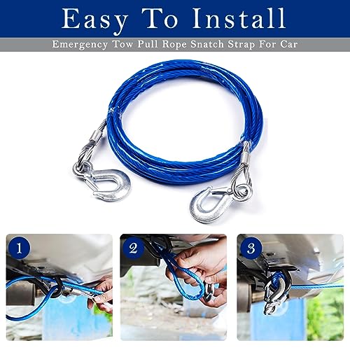 Banggood Emergency Tow Pull Rope Snatch Strap for Car (8mm x 4m, 3000kgs) - Image 4