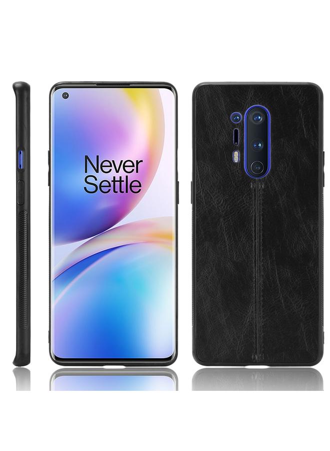 S-TOP Case For OnePlus 8 Pro Shockproof Sewing Cow Pattern Skin PC + PU + TPU Case - Image 1