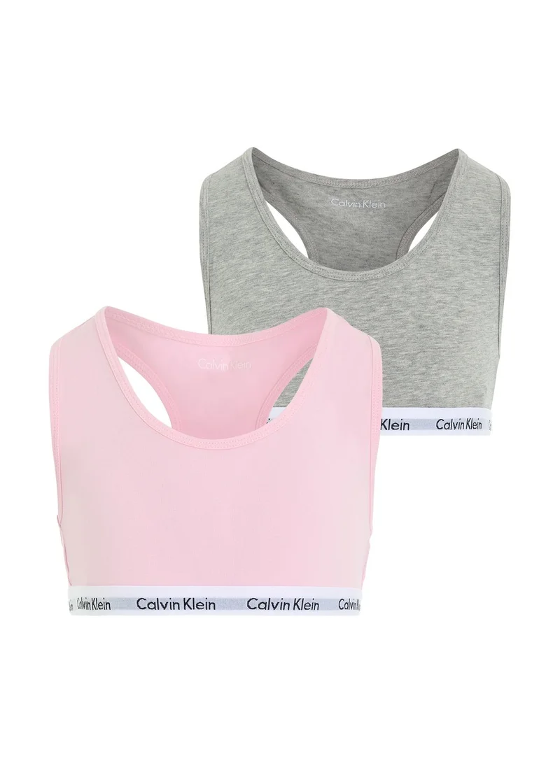 CALVIN KLEIN Youth 2 Pack Logo Bralette