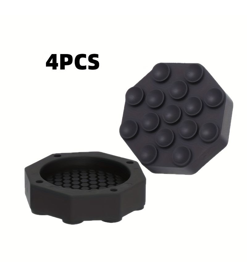 4 Black Antivibration Pads for Washing Machine Suction Cup Feet Anti Slip Shock Absorbing - Image 5