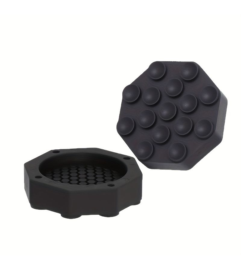4 Black Antivibration Pads for Washing Machine Suction Cup Feet Anti Slip Shock Absorbing - Image 2
