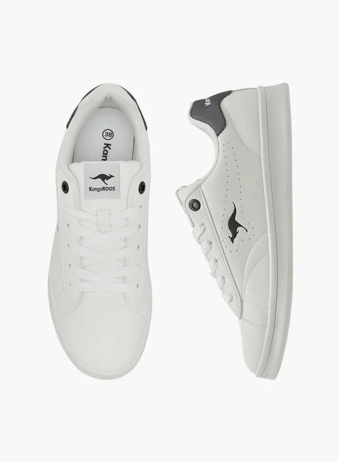Kangaroos Women's Logo Detail Sneakers With Lace-Up Closure
